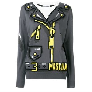 MOSCHINO 8bit Print Knit Sweater - 100% Cotton Brand New with Tags